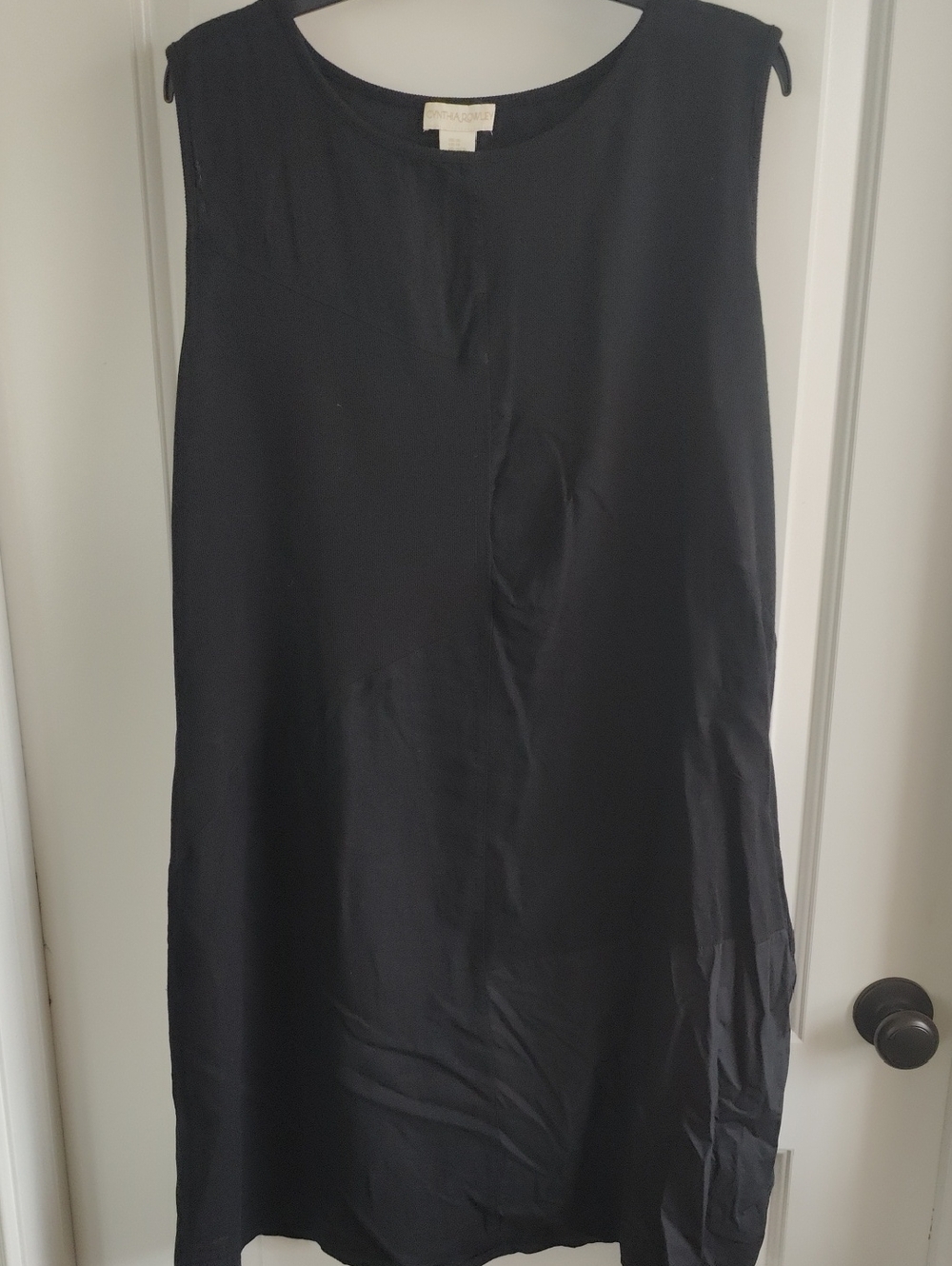 Cynthia Rowley Black Sleeveless Knit Shift